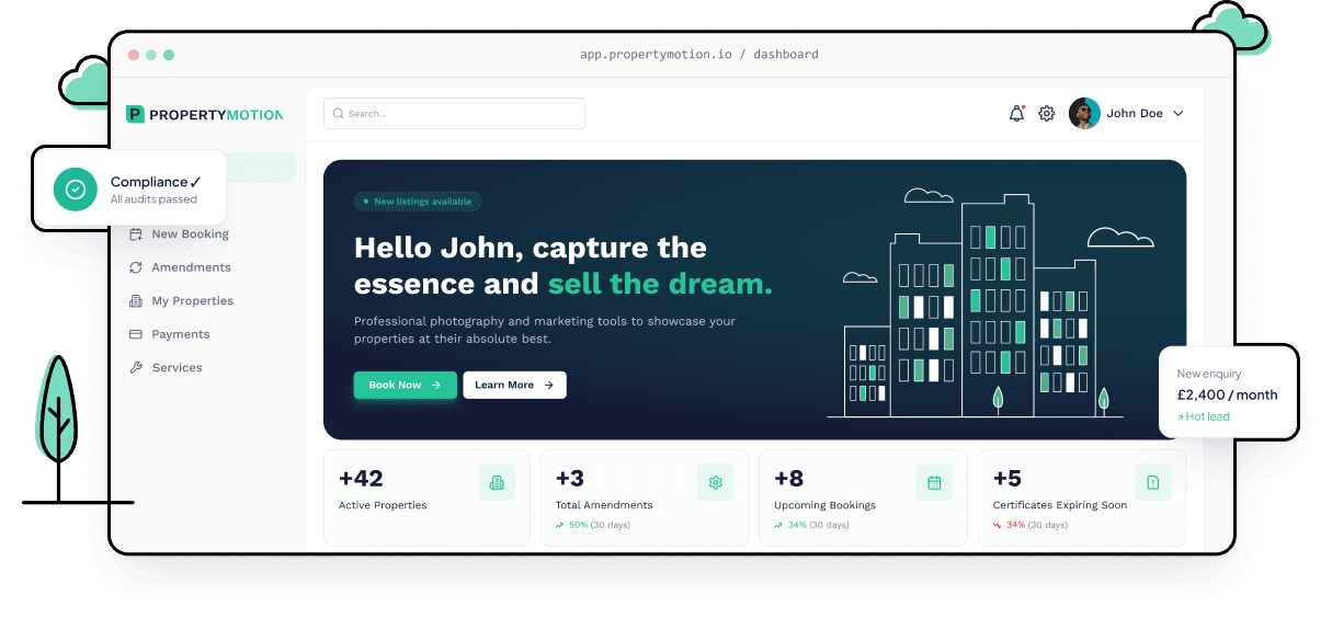 Property Motion dashboard preview